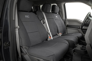 Rough Country Seat Covers | FR Bench | Ford F-150 (15-25)/F-250 Super Duty (17-26)/F-350 Super Duty (17-26) - Main Product...