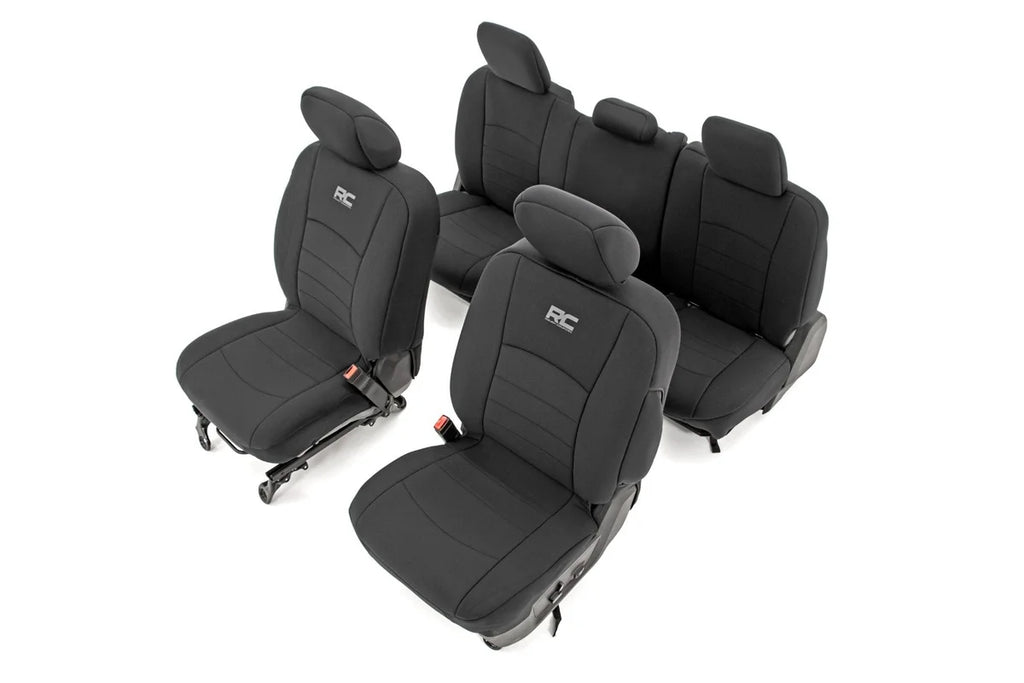 Rough Country Seat Covers | FR Bucket RR Full bench | Ram 1500 (09-18)/2500 (11-18)/3500 (11-18) - Rear View