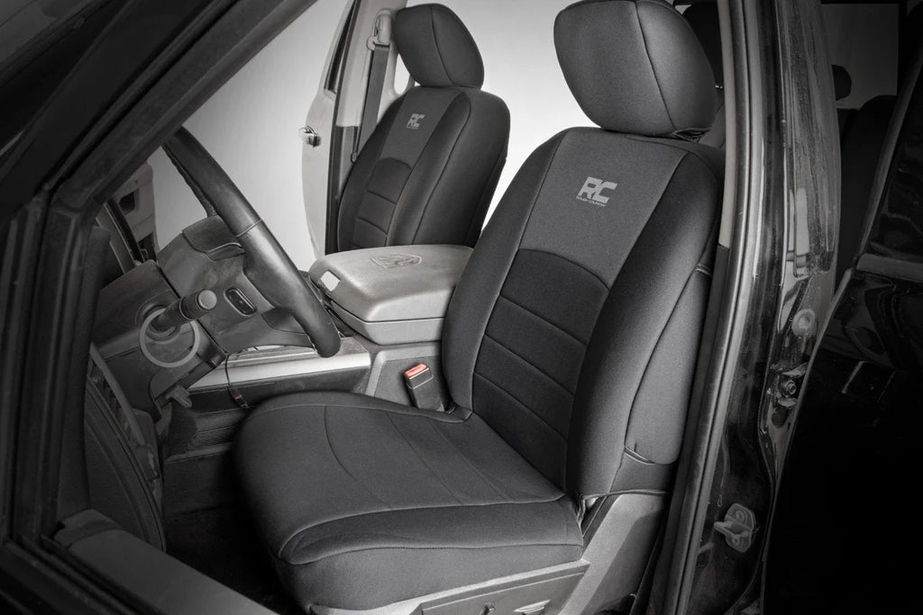 Rough Country Seat Covers | FR Bucket RR Full bench | Ram 1500 (09-18)/2500 (11-18)/3500 (11-18) - Side View