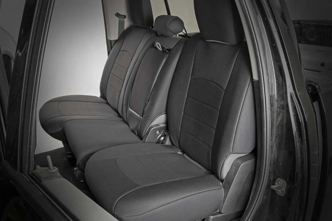 Rough Country Seat Covers | FR Bucket RR w/Arm Rest | Ram 1500 (09-18)/2500 (10-18)/3500 (10-18) 91029 - Back View