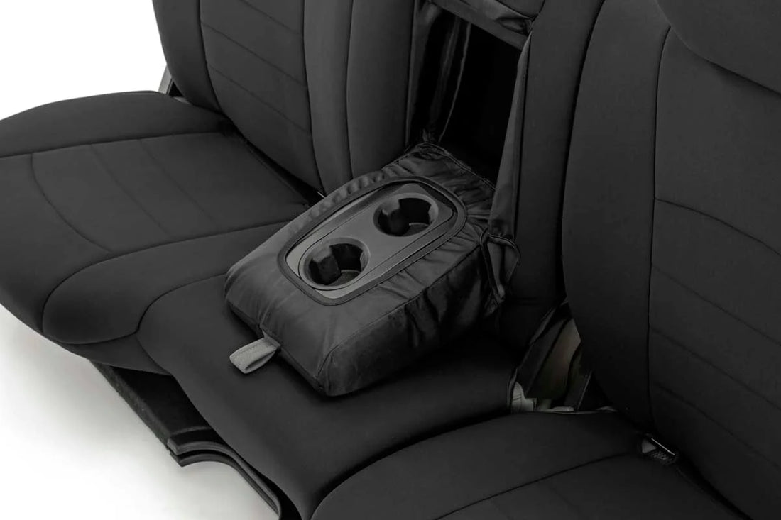 Rough Country Seat Covers | FR Bucket RR w/Arm Rest | Ram 1500 (09-18)/2500 (10-18)/3500 (10-18) 91029 - Installation View