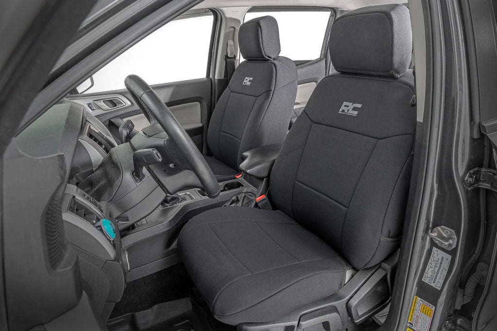 Rough Country Seat Covers | FR Bucket and RR Bench | Ford Ranger 2WD/4WD (2019-2026) - Side View