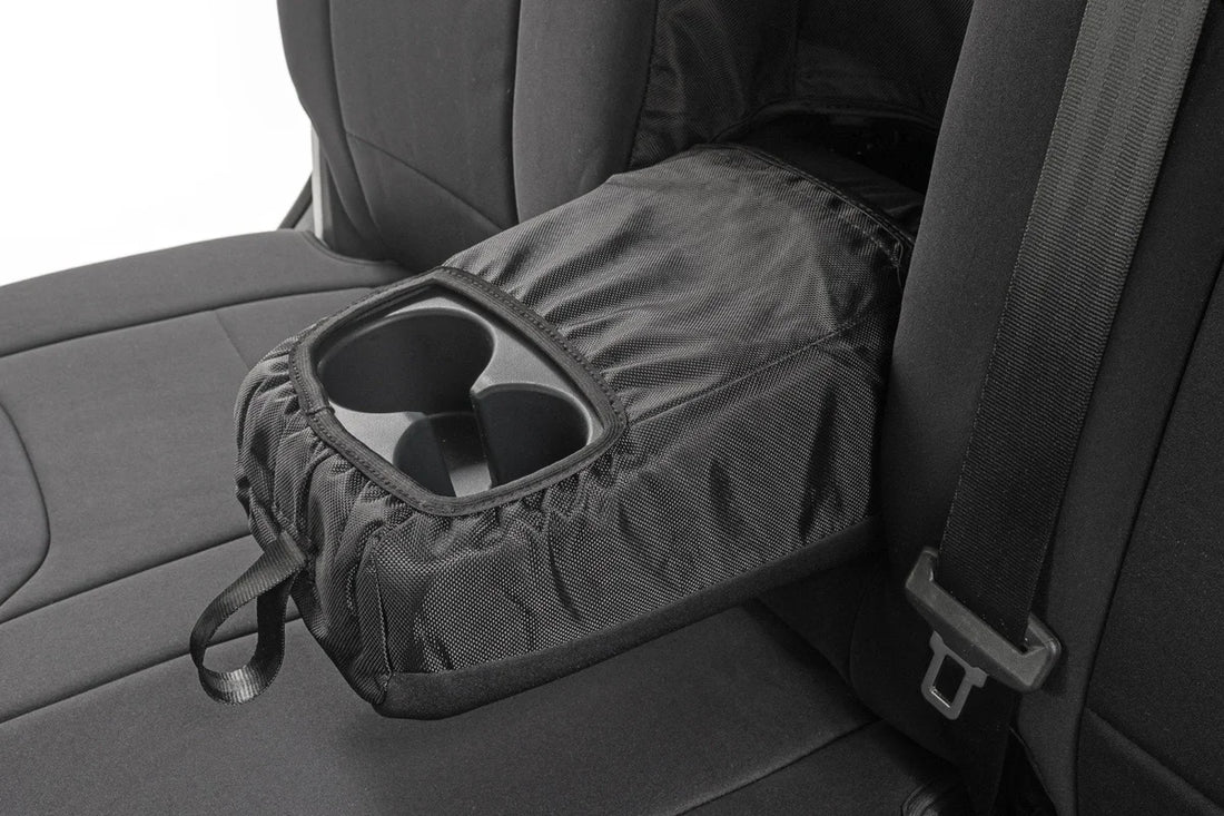 Rough Country Seat Covers | FR & RR W/Armrest | Crew Cab | Ford Maverick 2WD/4WD (22-26) - Installation View