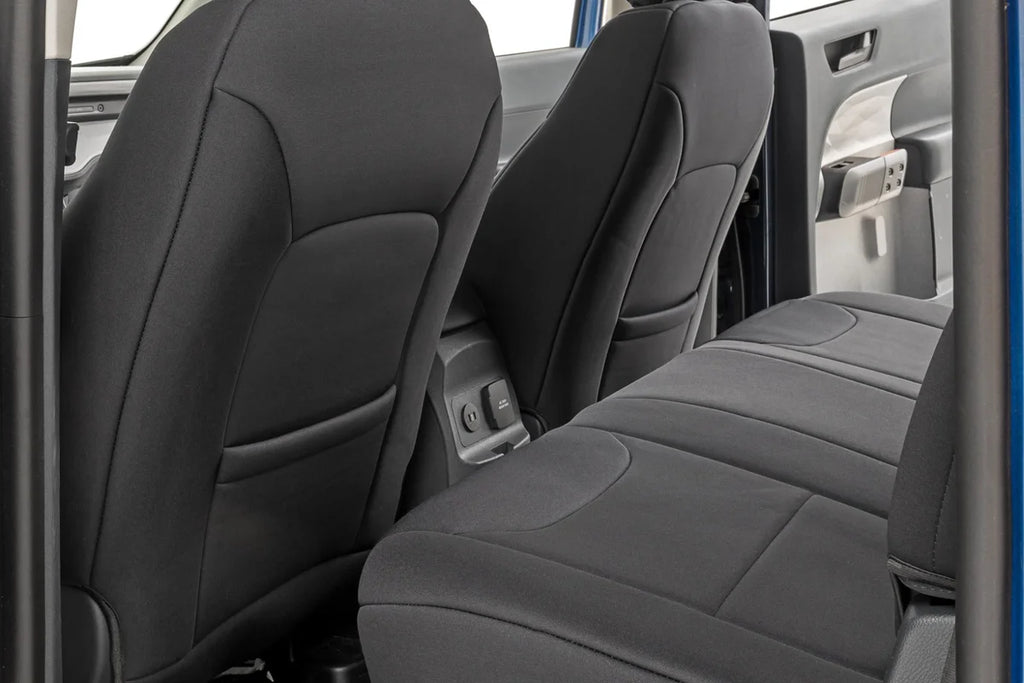 Rough Country Seat Covers | FR & RR W/O Armrest | Crew Cab | Ford Maverick 2WD/4WD (22-26) - Back View