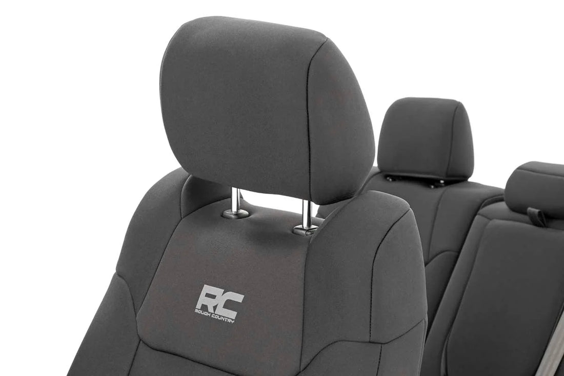 Rough Country Seat Covers | FR w/ Console Cover and Rear | Toyota Tundra 2WD/4WD (14-21) 91027A - Installation View