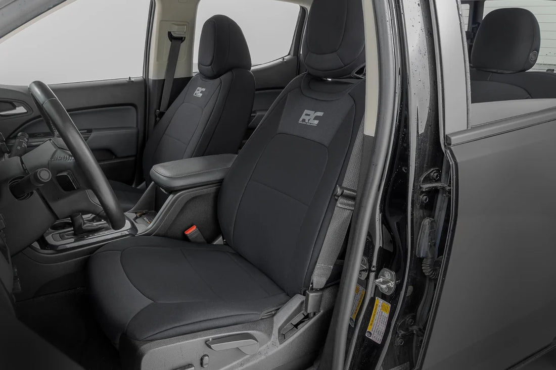 Rough Country Seat Covers | Front Bucket  | Rear Bench | Chevy/GMC Canyon/Colorado (15-22) 91051 - Side View