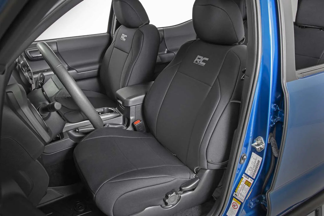 Rough Country Seat Covers | Front | Double Cab | Toyota Tacoma 2WD/4WD (2016-2023) 91030 - Side View