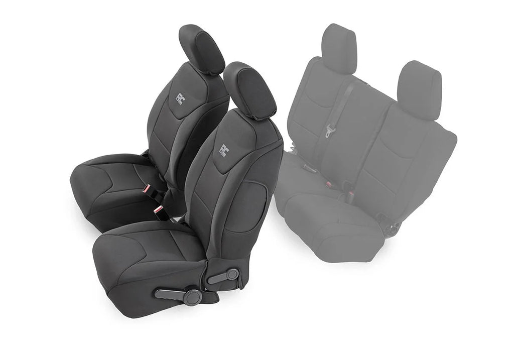 Rough Country Seat Covers | Front | Jeep Wrangler Unlimited 4WD (2013-2018) 91004F - Back View
