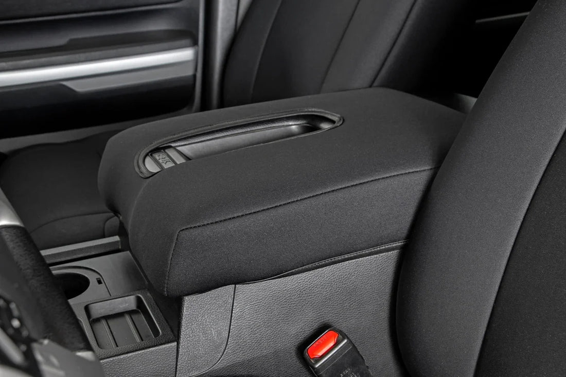 Rough Country Seat Covers | Front W/ Console Cover | Toyota Tundra 2WD/4WD (2014-2021) 91026A - Detail View