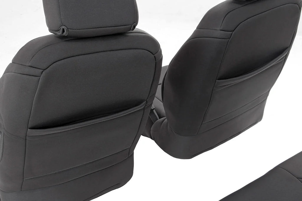 Rough Country Seat Covers | Front and Rear | 4-Door | Jeep Wrangler Unlimited 4WD (13-18) 91004 - Side View