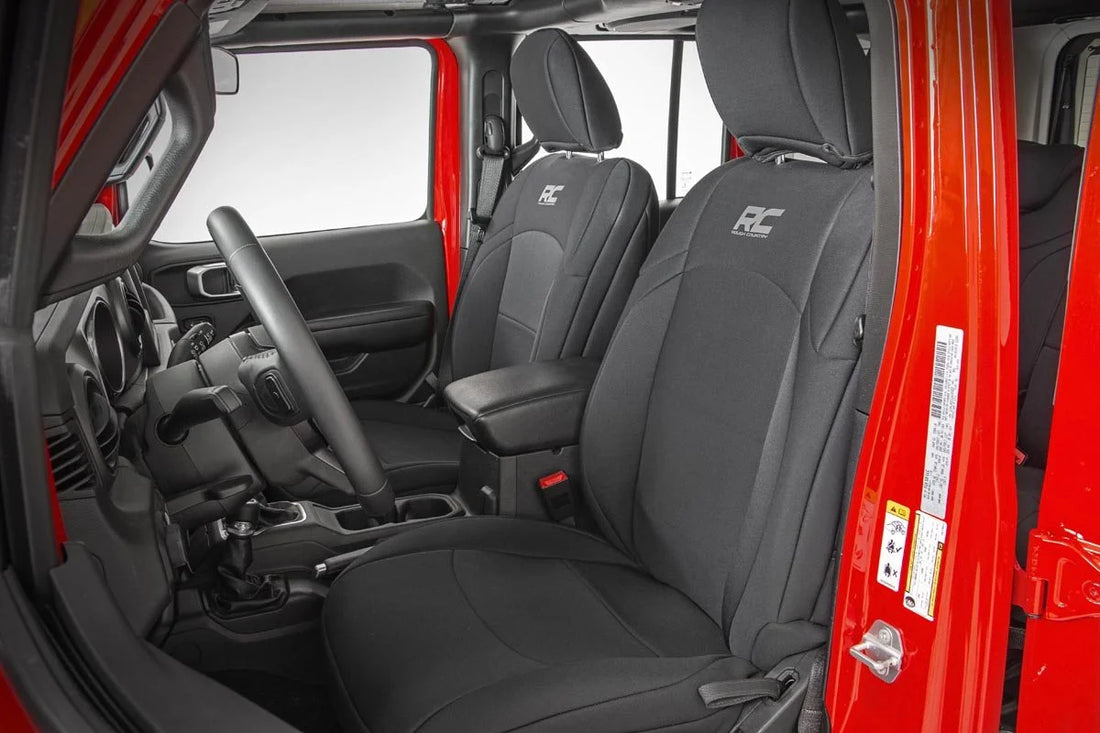 Rough Country Seat Covers | Front and Rear | Jeep Wrangler JL 4WD (2018-2024) 91020 - Back View