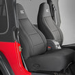 Load image into Gallery viewer, Rough Country Seat Covers | Front and Rear | Jeep Wrangler TJ (03-06)/Wrangler Unlimited (04-06) 91001 - Installation View