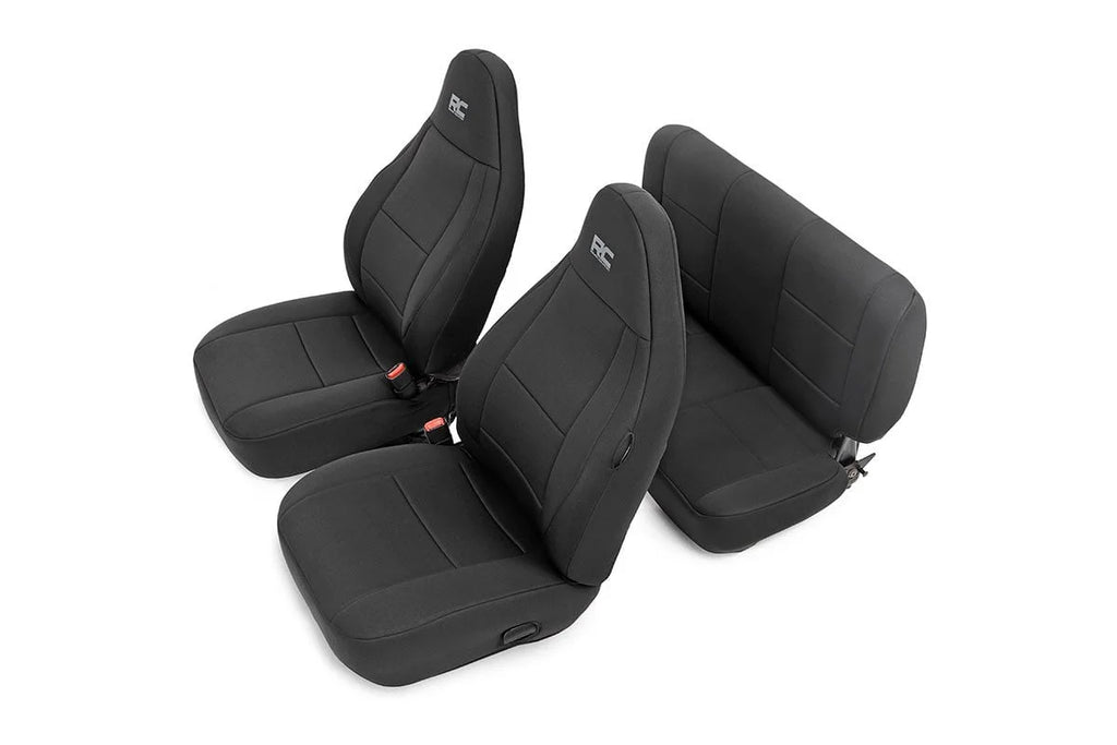 Rough Country Seat Covers | Front and Rear | Jeep Wrangler TJ 4WD (1997-2002) 91000 - Main Product View