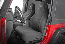 Load image into Gallery viewer, Rough Country Seat Covers | Front and Rear | Jeep Wrangler TJ 4WD (1997-2002) 91000 - Installation View