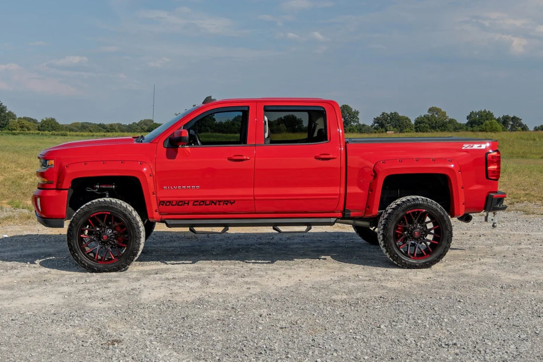 Rough Country Side Window Deflectors | In Channel Rain Guard | Chevy/GMC 1500/2500HD/3500HD 2WD/4WD 811419 - Additional Vi...