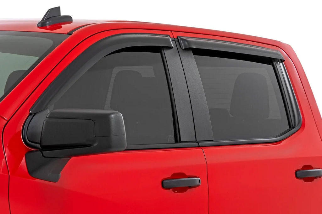 Rough Country Side Window Deflectors | Tape On Rain Guard | Chevy/GMC 1500/2500HD/3500HD (19-25 & Classic) 911924 - Main P...