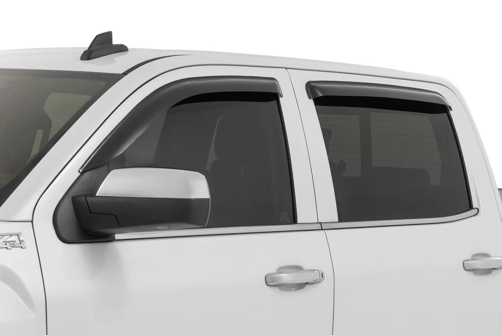 Rough Country Side Window Deflectors | Tape On Rain Guard | Chevy/GMC 1500/2500HD/3500HD 2WD/4WD 911418 - Main Product View