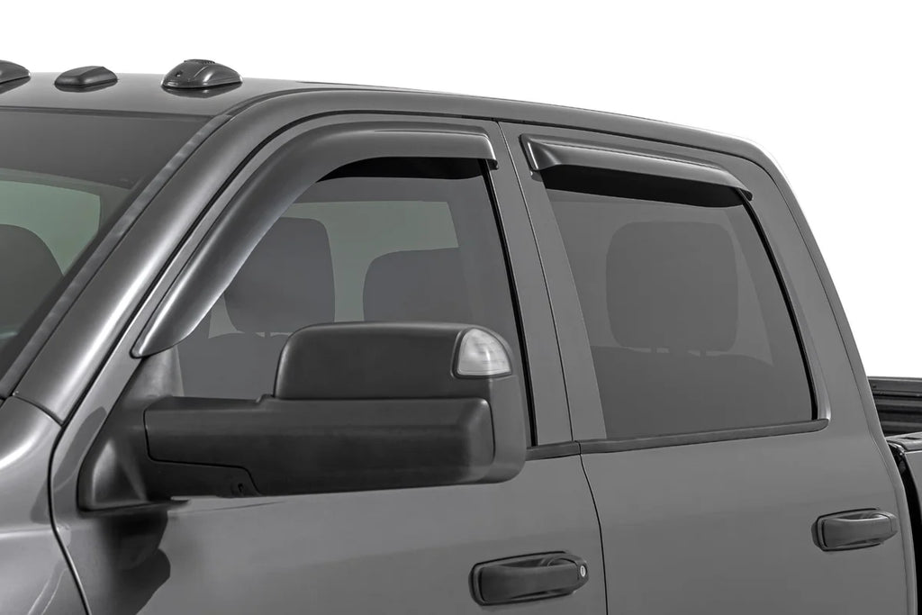Rough Country Side Window Deflectors | Tape On Rain Guard | Ram 1500 (09-18) 2500 (10-24) 942924 - Main Product View