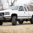 Load image into Gallery viewer, Rough Country Single Hoop Step | Universal | Alum | Pair | Multiple Makes &amp; Models (Chevy/Ford/GMC/Ram) 117510 - Side View