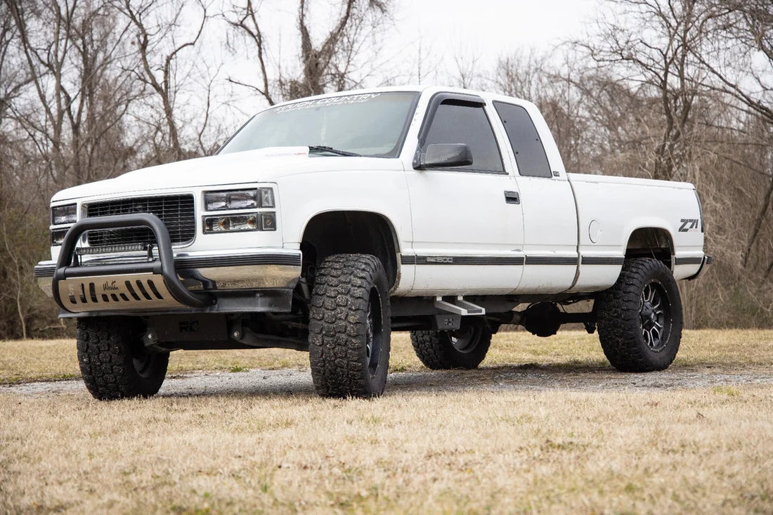 Rough Country Single Hoop Step | Universal | Alum | Pair | Multiple Makes & Models (Chevy/Ford/GMC/Ram) 117510 - Side View