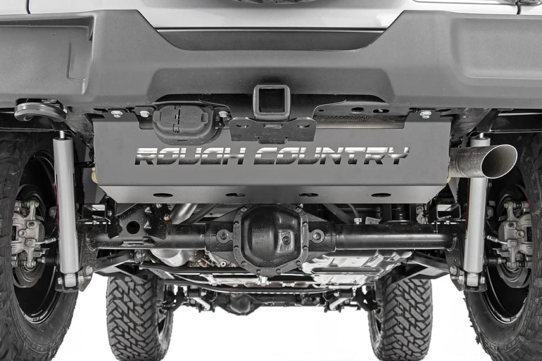Rough Country Skid Plate | Muffler | Jeep Wrangler JL/Wrangler Unlimited 4WD (2018-2024) 10599 - Side View