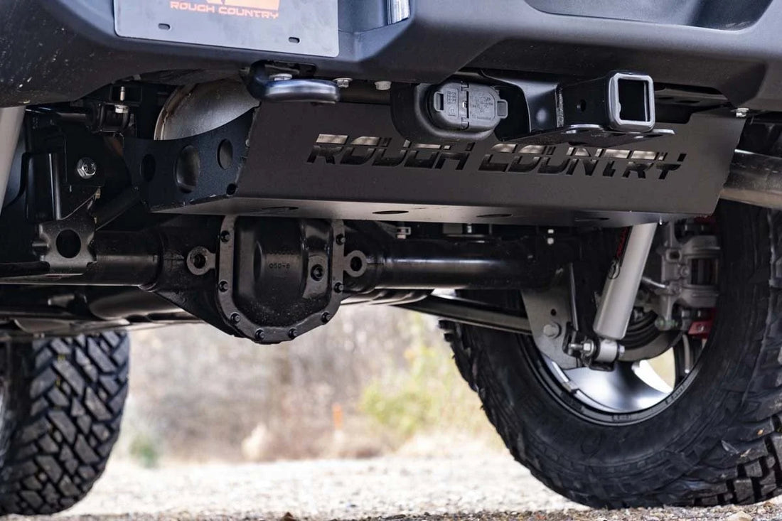 Rough Country Skid Plate | Muffler | Jeep Wrangler JL/Wrangler Unlimited 4WD (2018-2024) 10599 - Additional View 5