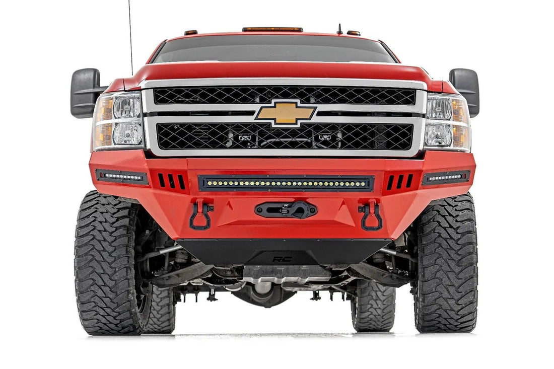 Rough Country Skid Plate | Prerunner Bumper | Chevy Silverado 2500 HD 2WD/4WD (2007-2014) 10800 - Side View