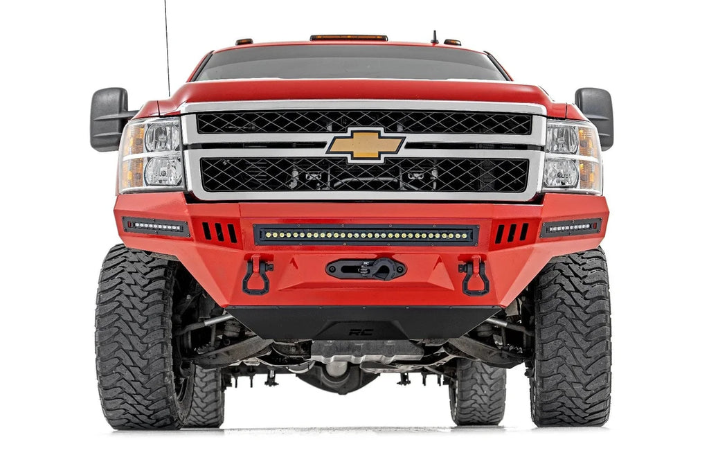 Rough Country Skid Plate | Prerunner Bumper | Chevy Silverado 2500 HD 2WD/4WD (2007-2014) 10800 - Side View