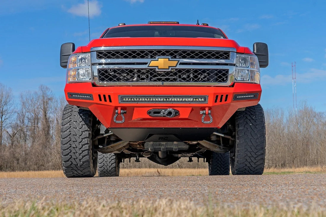 Rough Country Skid Plate | Prerunner Bumper | Chevy Silverado 2500 HD 2WD/4WD (2007-2014) 10800 - Additional View 5