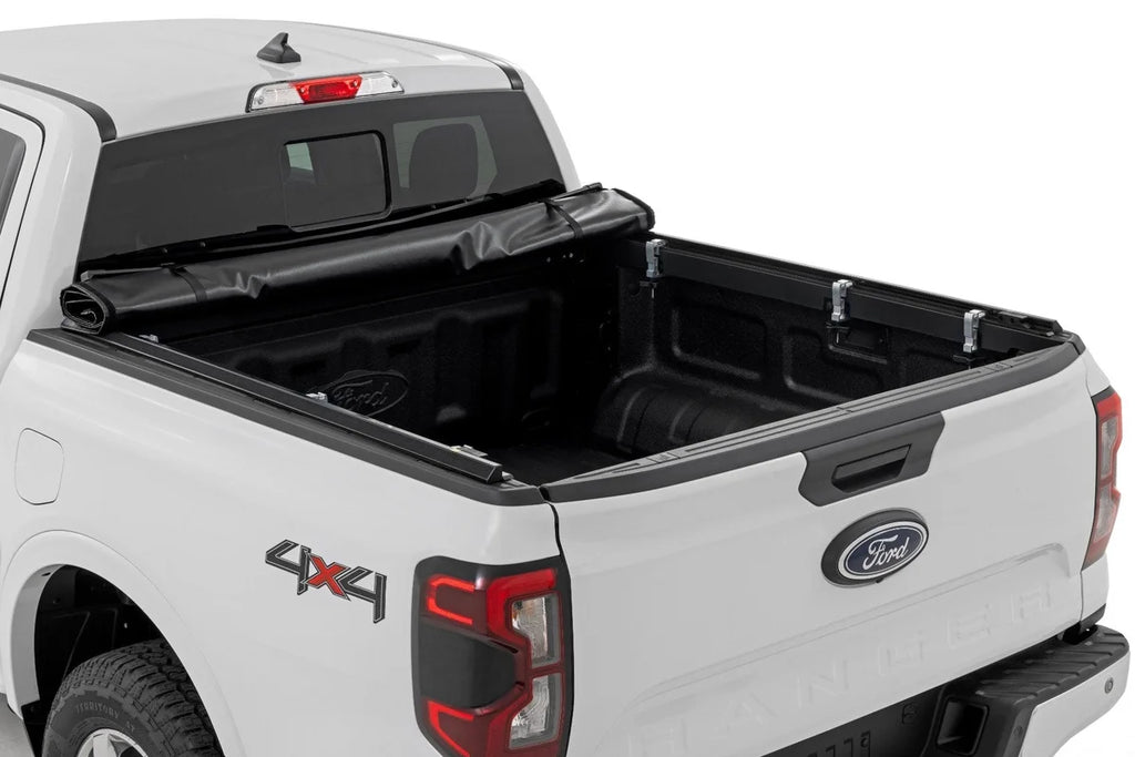 Rough Country Soft Roll Up Bed Cover | 5' Bed | Ford Ranger 2WD/4WD (2024-2026) - Side View