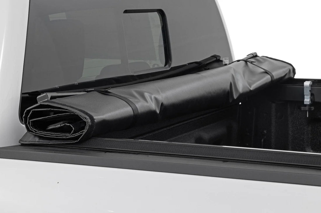 Rough Country Soft Roll Up Bed Cover | 5' Bed | Ford Ranger 2WD/4WD (2024-2026) - Back View