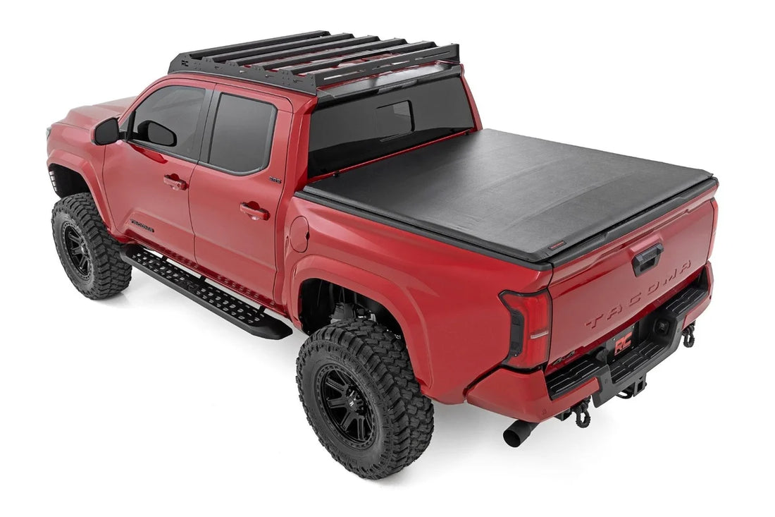 Rough Country Soft Roll Up Bed Cover | 5' Bed | Toyota Tacoma 2WD/4WD (2024-2026) - Back View