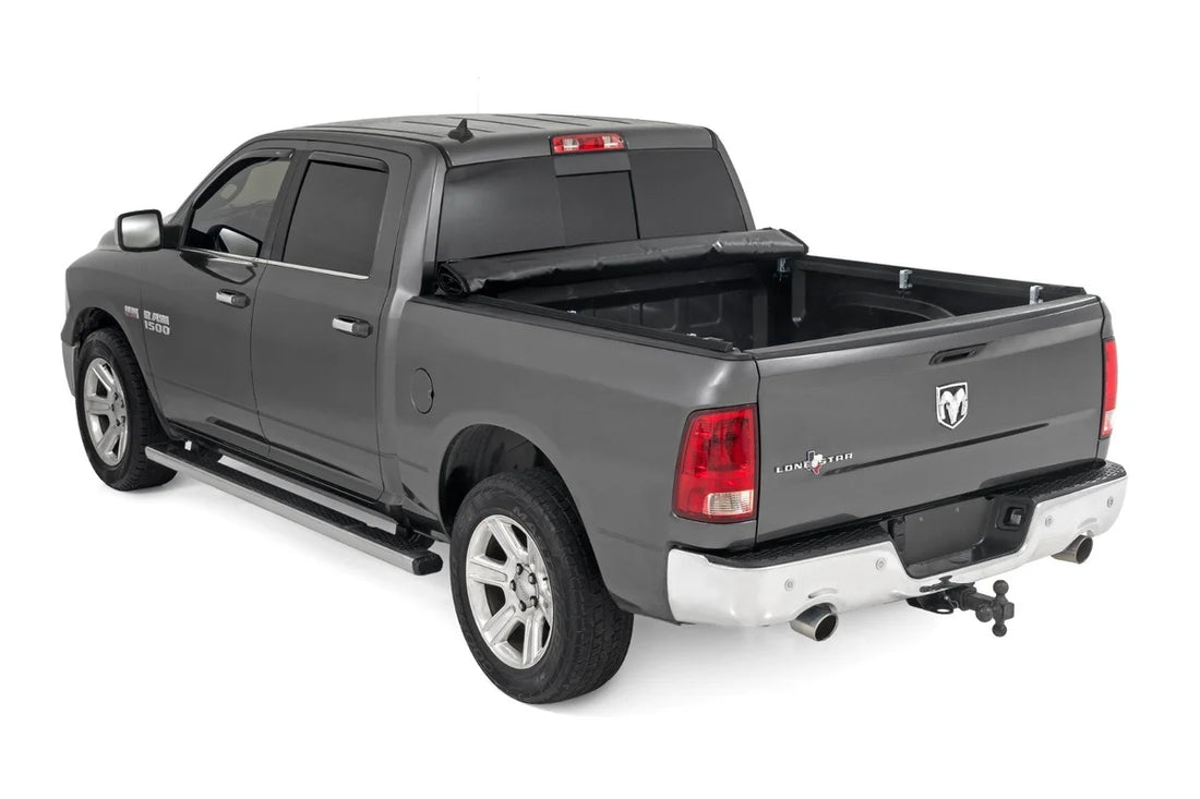 Rough Country Soft Roll Up Bed Cover | 5'7" Bed | Ram 1500 (09-18)/2500 (11-26) - Installation View