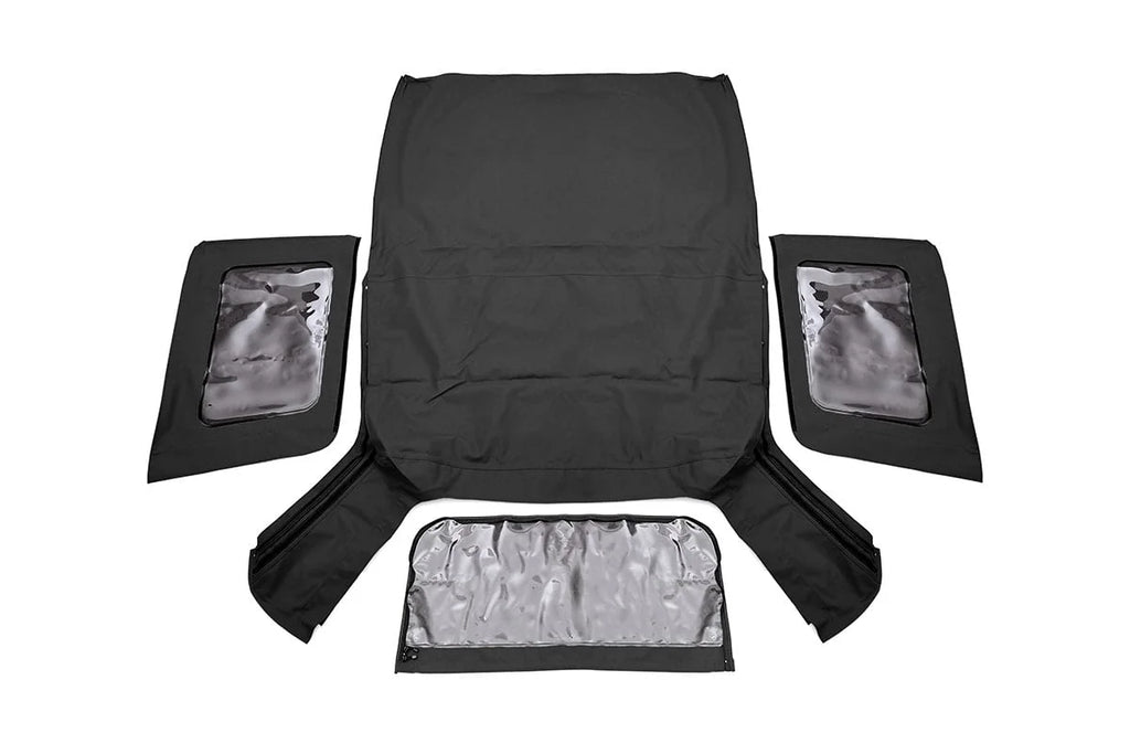 Rough Country Soft Top | Replacement | Black | 2 Door | Jeep Wrangler JK 4WD (2007-2009) RC85240.35 - Top View