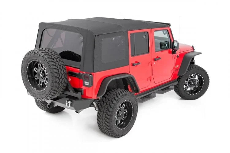 Rough Country Soft Top | Replacement | Black | 2 Door | Jeep Wrangler JK 4WD (2010-2018) RC85460.35 - Top View
