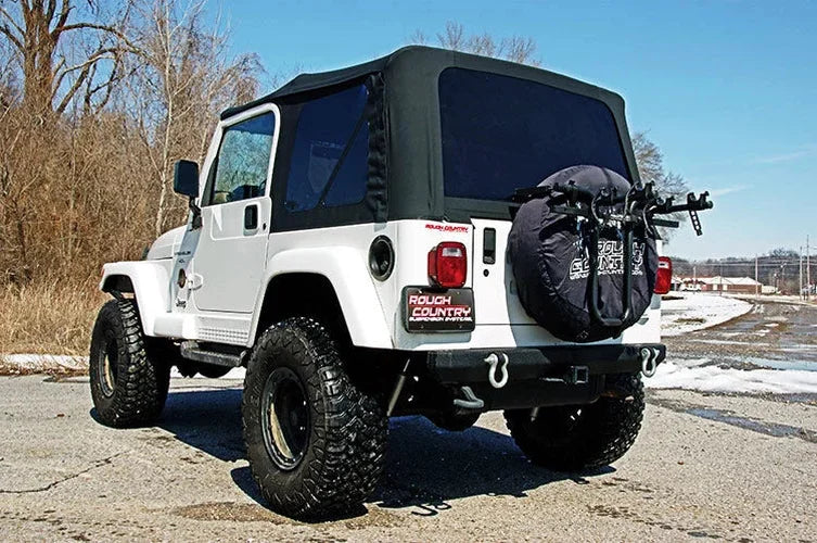 Rough Country Soft Top | Replacement | Black | Full Doors | Jeep Wrangler TJ 4WD (97-06) RC85020.35 - Top View