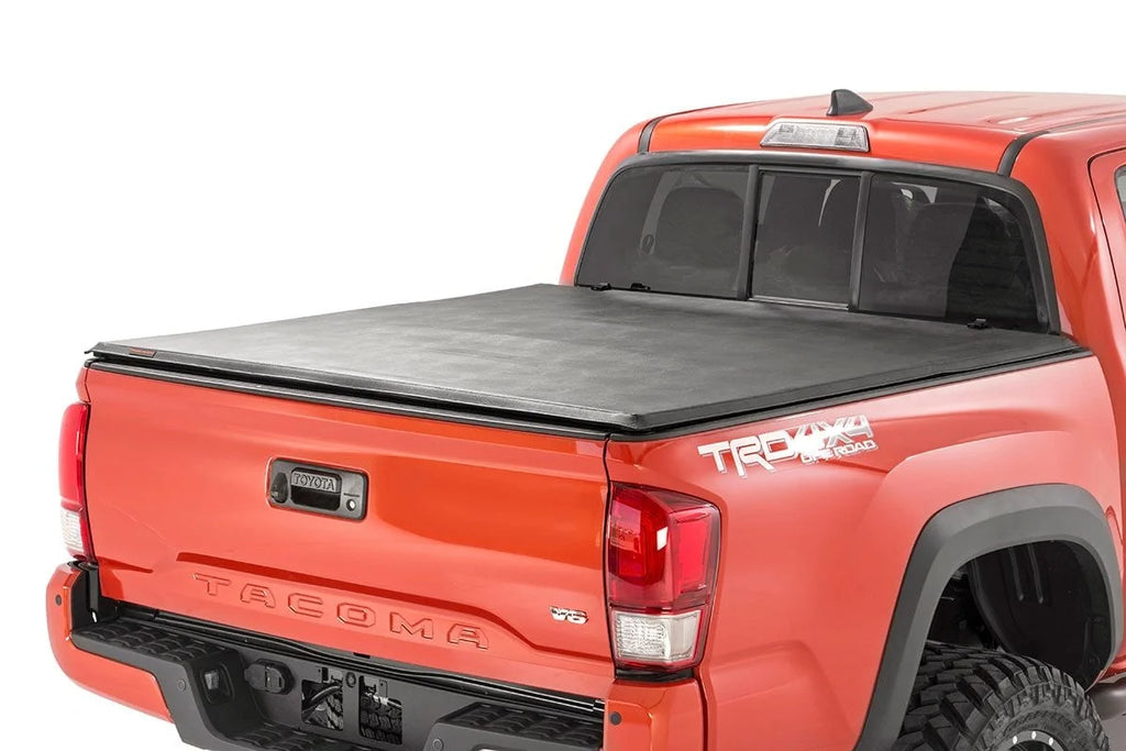 Rough Country Soft Tri-Fold Bed Cover | 5' Bed | Dbl Cab | Toyota Tacoma 2WD/4WD (16-26) - Main Product View