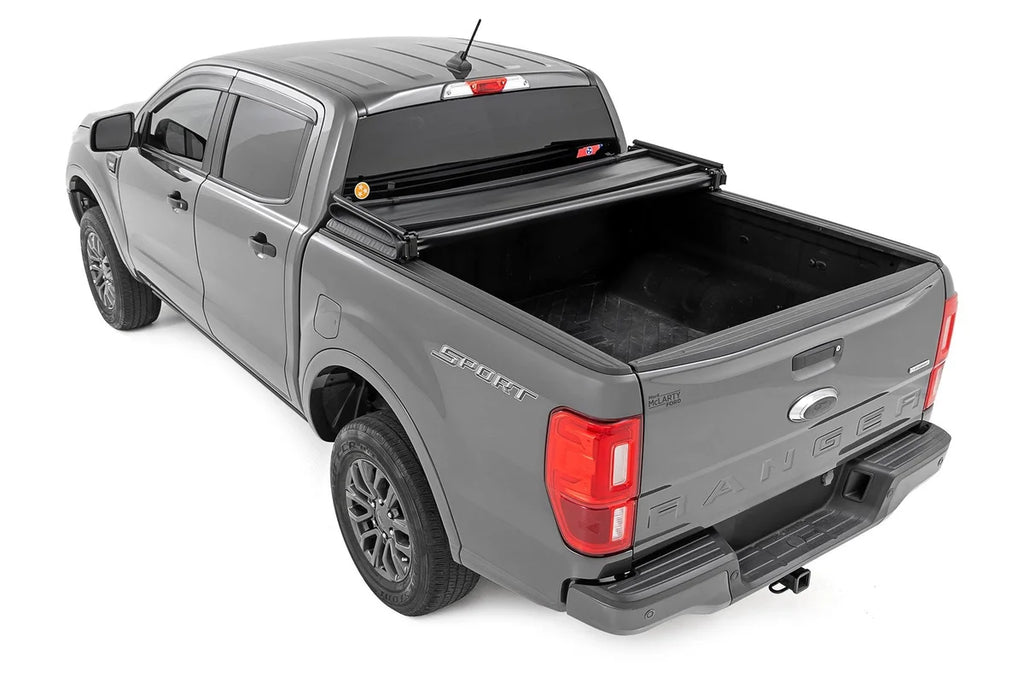 Rough Country Soft Tri-Fold Bed Cover | 5' Bed | Ford Ranger 2WD/4WD (2019-2023) - Installation View