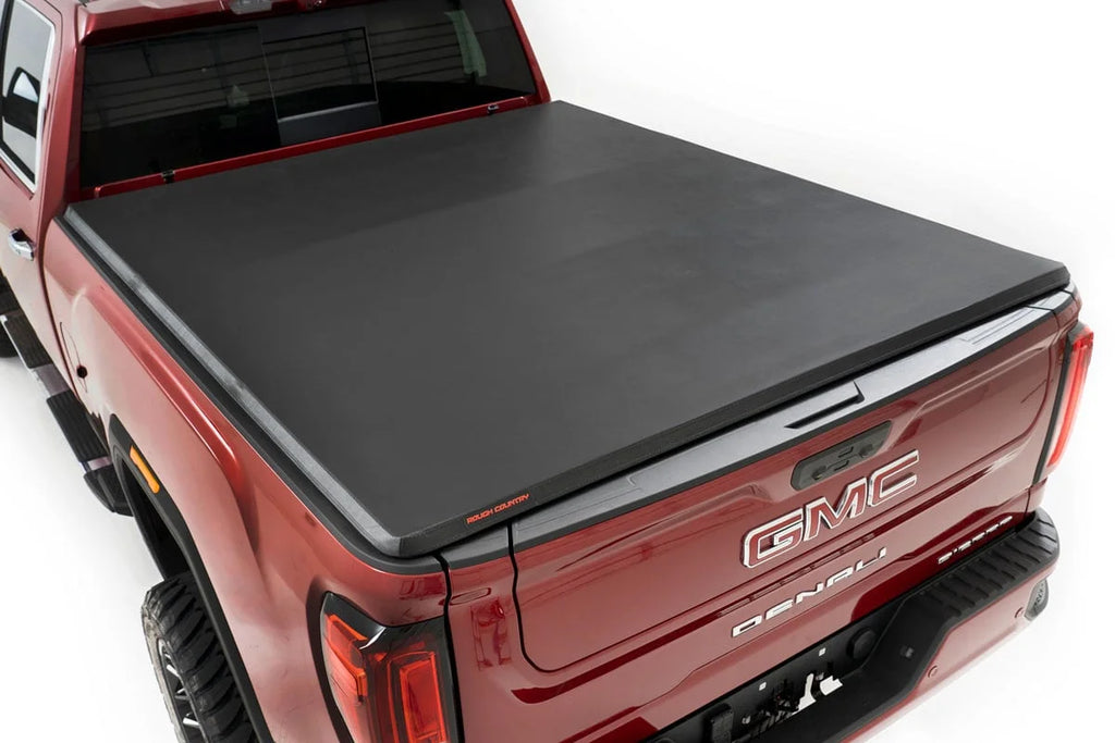 Rough Country Soft Tri-Fold Bed Cover | 6'9" Bed | Chevy/GMC 2500HD/3500HD (20-26) - Main Product View