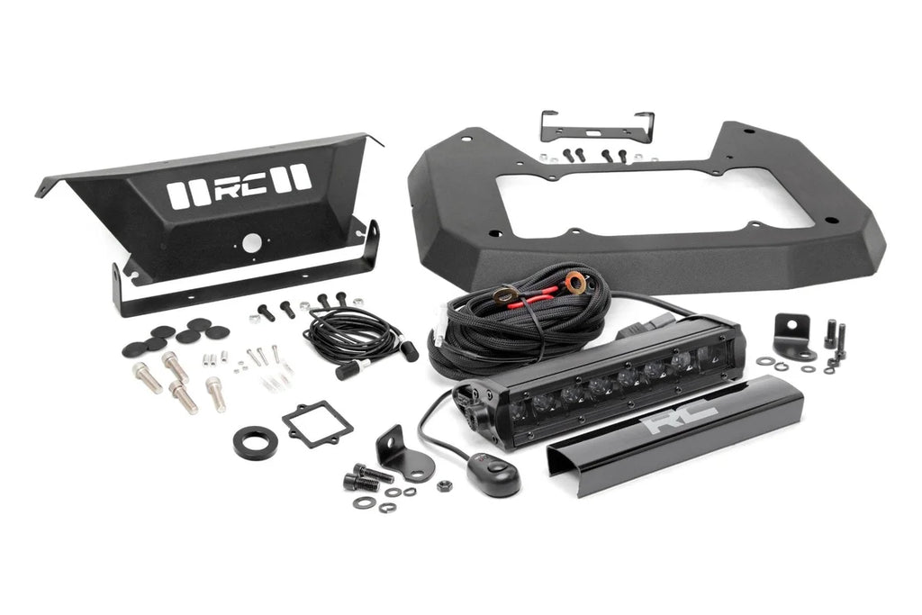 Rough Country Spare Tire Carrier Delete | 8 Inch BLK Ser LED | Jeep Wrangler JL (18-24) 10584 - Main Product View