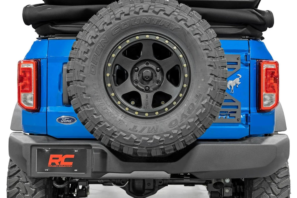 Rough Country Spare Tire Relocation | Tailgate Reinforcement | Ford Bronco 4WD (2021-2024) 51055 - Installation View