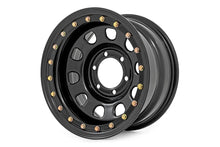 Load image into Gallery viewer, Rough Country Steel Simulated Bead Lock Wheel | Black | 17x9 | 5x5 | 3.30 Bore | -12 - Main Product View