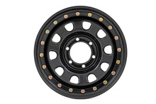 Load image into Gallery viewer, Rough Country Steel Simulated Bead Lock Wheel | Black | 17x9 | 6x5.5 | 4.25 Bore | -12 - Side View