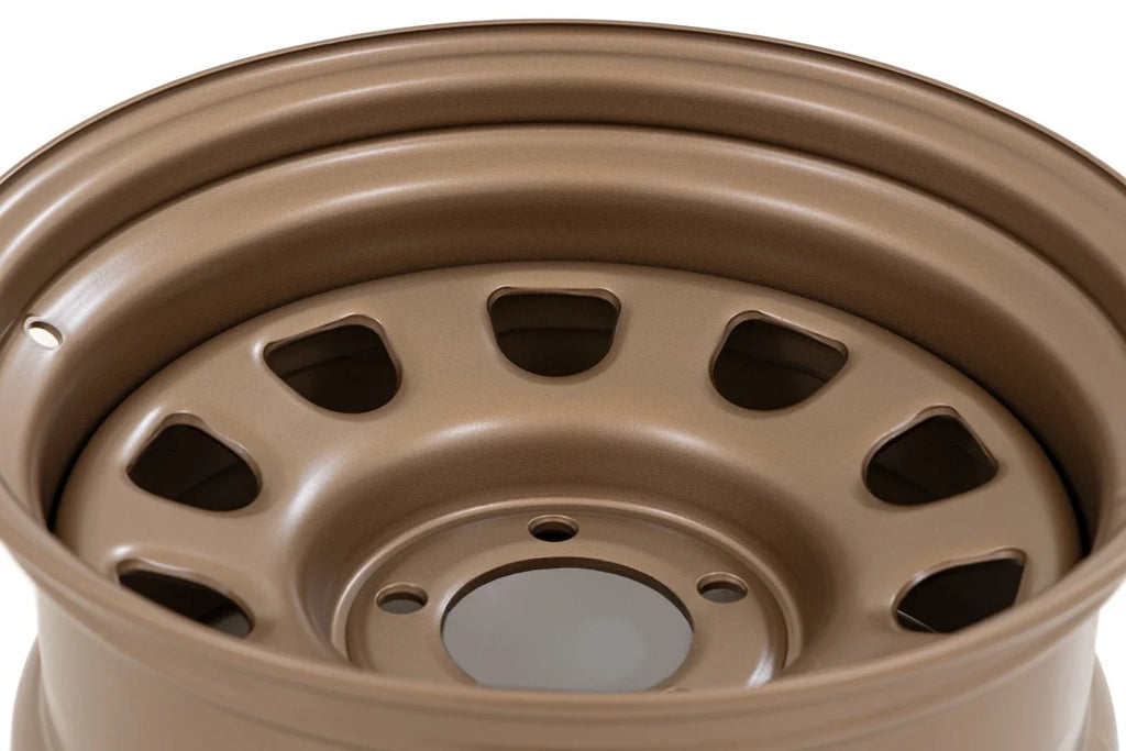 Rough Country Steel Wheel | Bronze | 15x8 | 5x4.5 | 3.30 Bore | -19 - Back View