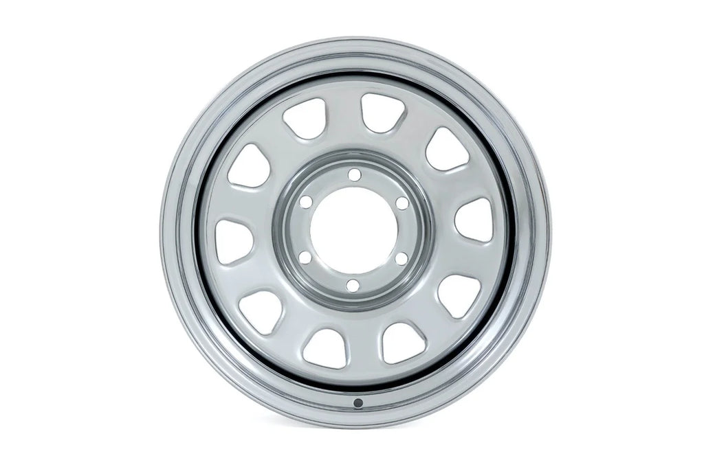 Rough Country Steel Wheel | Chrome | 15x8 | 5x4.5 | 3.30 Bore | -19 RC158545C - Side View
