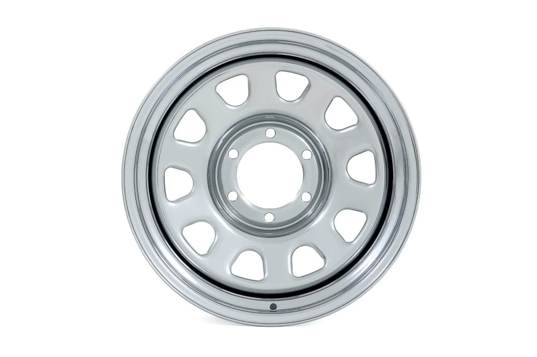 Rough Country Steel Wheel | Chrome | 17x9 | 5x5 | 3.30 Bore | -12 RC51-7873C - Side View