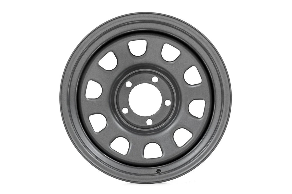 Rough Country Steel Wheel | Gray | 17x9 | 5x5 | 3.30 Bore | -12 - Side View