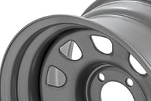 Load image into Gallery viewer, Rough Country Steel Wheel | Gray | 17x9 | 5x5 | 3.30 Bore | -12 - Back View