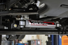 Load image into Gallery viewer, Rough Country Steering Stabilizer Relocation Bracket | Jeep Wrangler JK/Wrangler Unlimited (07-18) 1108 - Installation View