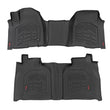 Load image into Gallery viewer, Rough Country Sure-Fit Floor Mats | FR &amp; RR | FR Over Hump | Crew | Chevy/GMC 1500/2500HD/3500HD (19-26) - Fitment View